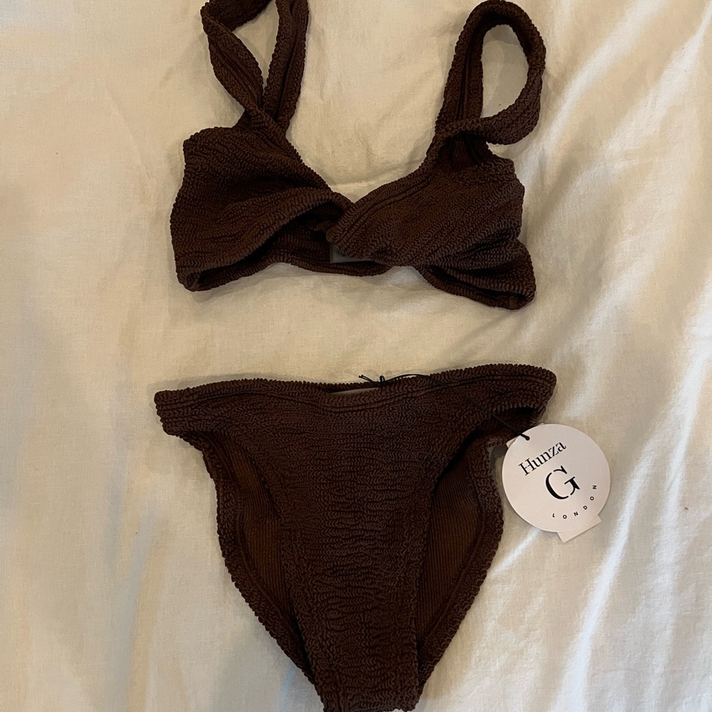 Hunza G Brown Bikini Set